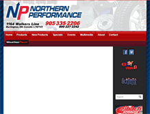 Tablet Screenshot of northernperformance.ca